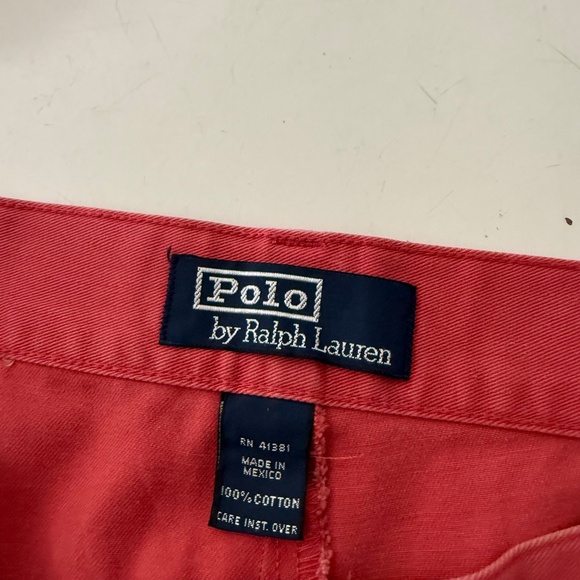 Polo Ralph Lauren VTG 90s Classic Red Coin Pocket Chino Shorts Mens 34 x 7" Seam - Picture 4 of 8